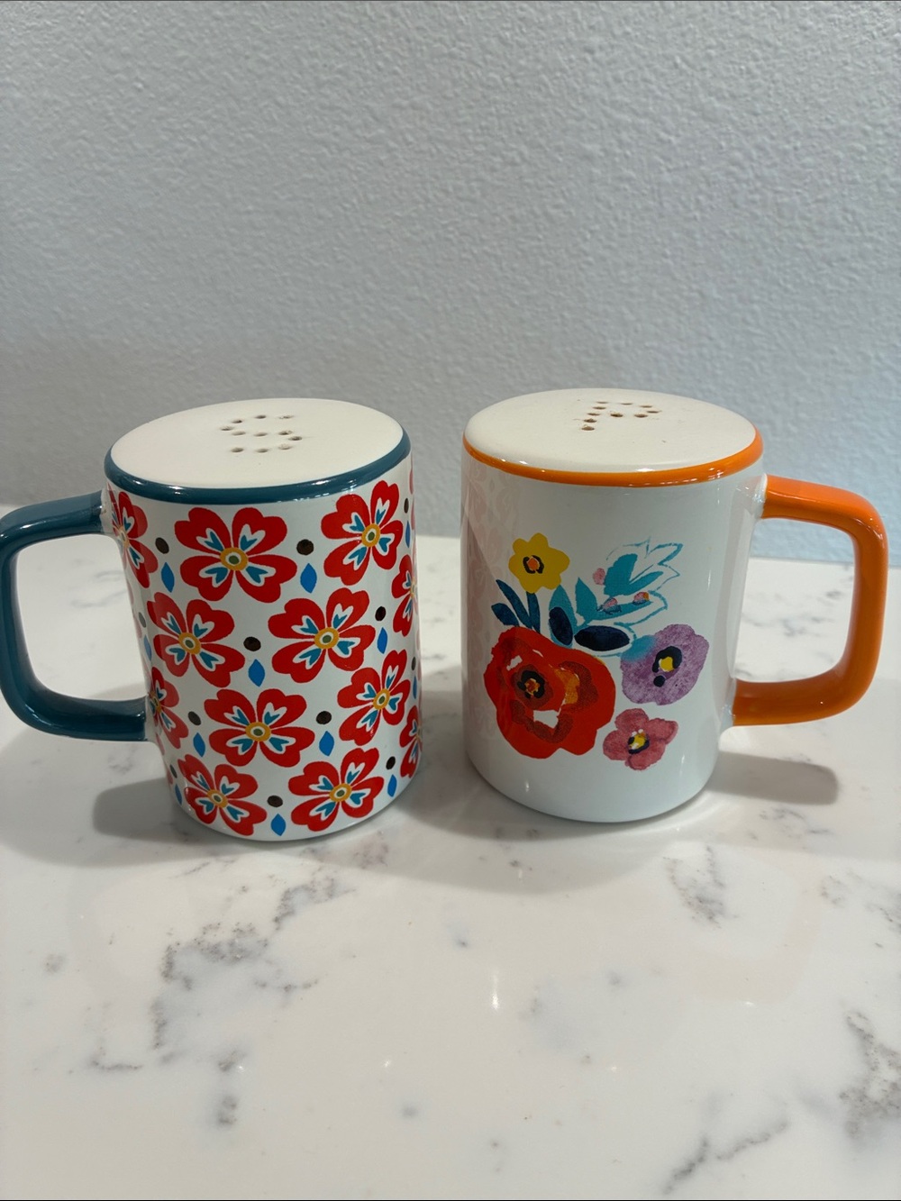 Pioneer Woman Floral Ceramic Salt and Pepper Shakers